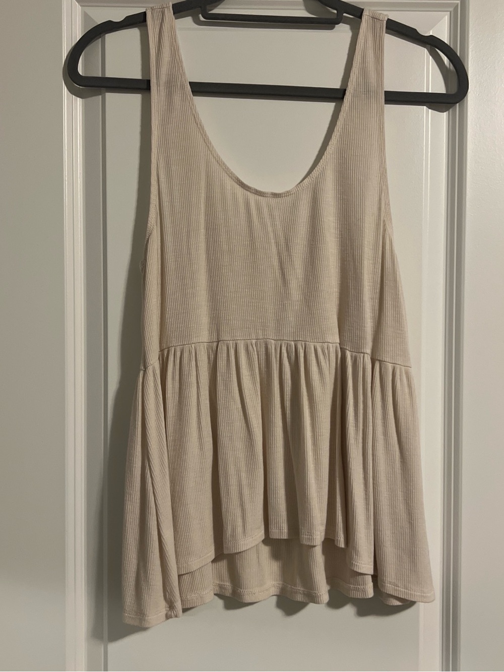 American Eagle cream babydoll top